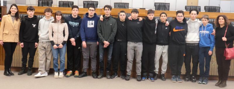 La classe seconda A - indirizzo professionale "Gestione delle acque e risanamento ambientale" dell'Istituto Manzetti