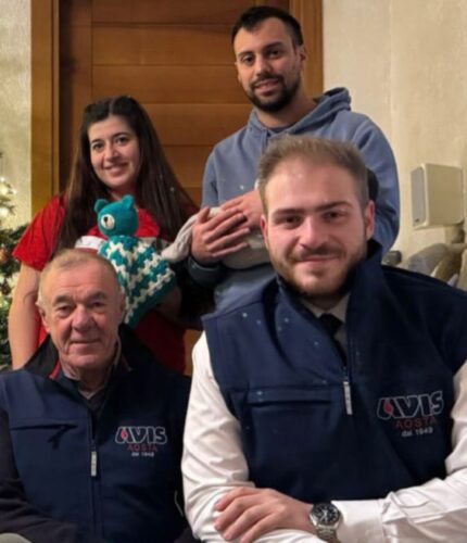 L’Avis di Aosta ha portato un regalo alla sua volontaria e neo mamma