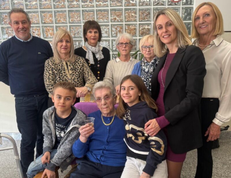 Festa per gli straordinari 100 anni di Tersilla Viérin di Charvensod