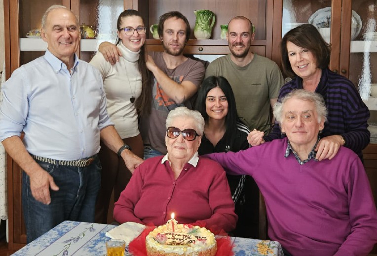 I cento anni di Pierina Prato. Gestì la Trattoria dei Cacciatori