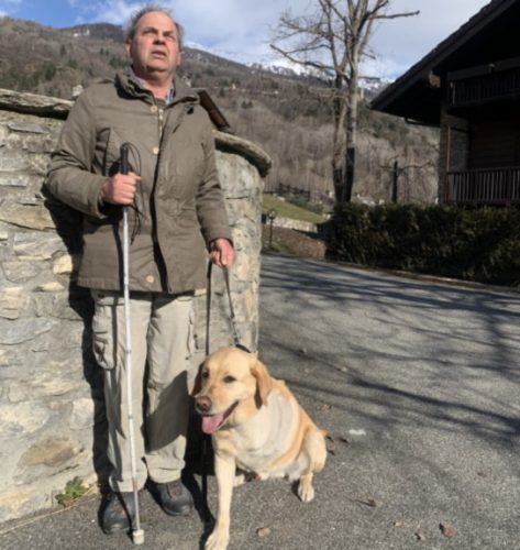 Un nuovo cane guida per Claudio Pavese. «Grazie a Morgex e al Bas Valdigne»