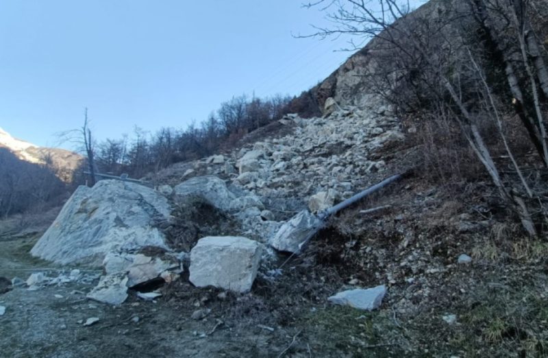 Roisan, dopo la frana tempi lunghi per la messa in sicurezza e la riapertura della strada regionale