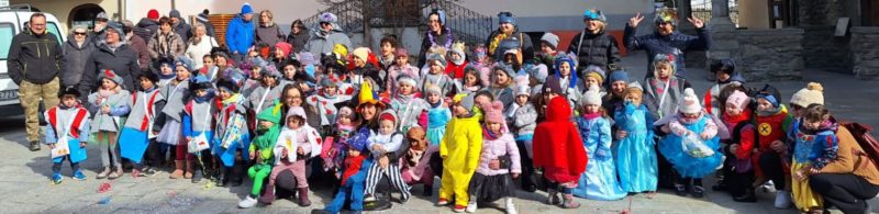 Mercoledì scorso, 26 febbraio, a Morgex sfilata di Carnevale con i bambini dell’asilo nido, della scuola dell’infanzia e quelli della classe prima della scuola elementare
