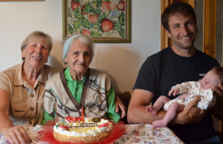 Charvensod, Marie Jérômine Béthaz ha tagliato il traguardo dei cento anni
