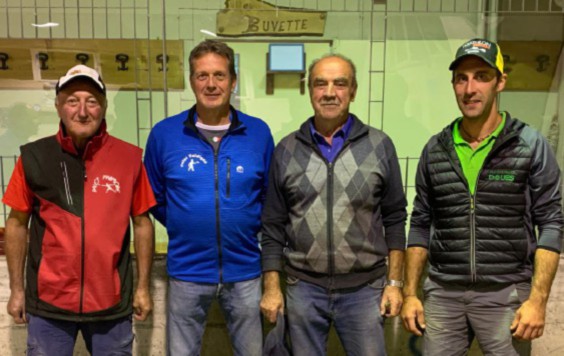 I protagonisti del torneo tricolore di B, con Flavio Mathamel (bronzo), Robert Villaz (argento), Onorato Herin (oro) e François Ansermin (bronzo)
