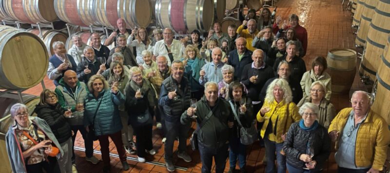 I partecipanti alla gita ad Arezzo organizzata dall’Associazione Les Amis de la Table Ronde