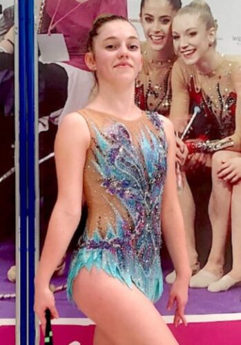 Ilaria Bertoncin ottima nona alle clavette al campionato interregionale Gold di ritmica