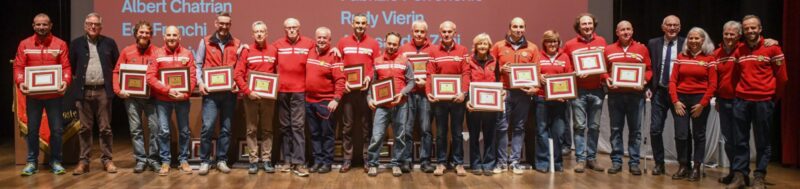 Le premiazioni: i maestri di sci alpino con 30 anni di attività