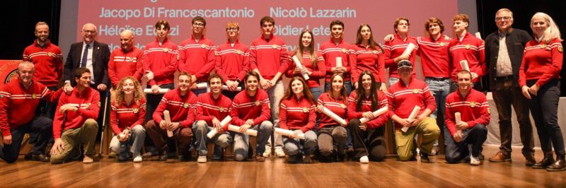 e i giovani neo maestri, sempre di sci alpino