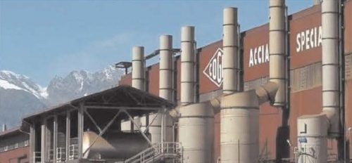 Lo stabilimento della Cogne Acciai Speciali ad Aosta