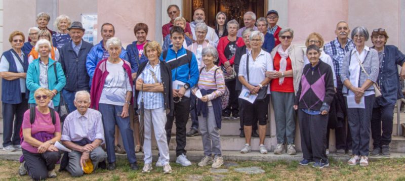 I partecipanti al pellegrinaggio diocesano a Plout di domenica scorsa, 26 luglio (foto Augusto Martinet)