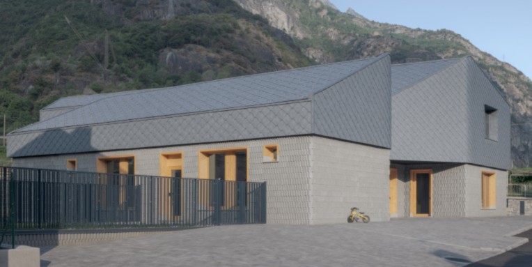 La nuova scuola di località Vert che si inaugura oggi, sabato