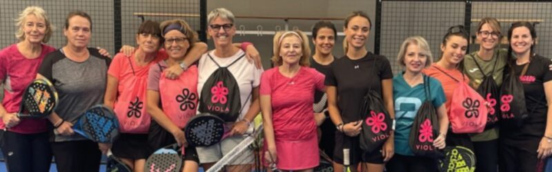 Alcuni dei partecipanti alla seconda edizione del torneo “Padel in Viola” 2