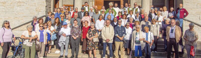 I partecipanti, domenica scorsa, 27 settembre, a Maria Immacolata all’ultimo dei pellegrinaggi estivi 2026 (foto Augusto Martinet)