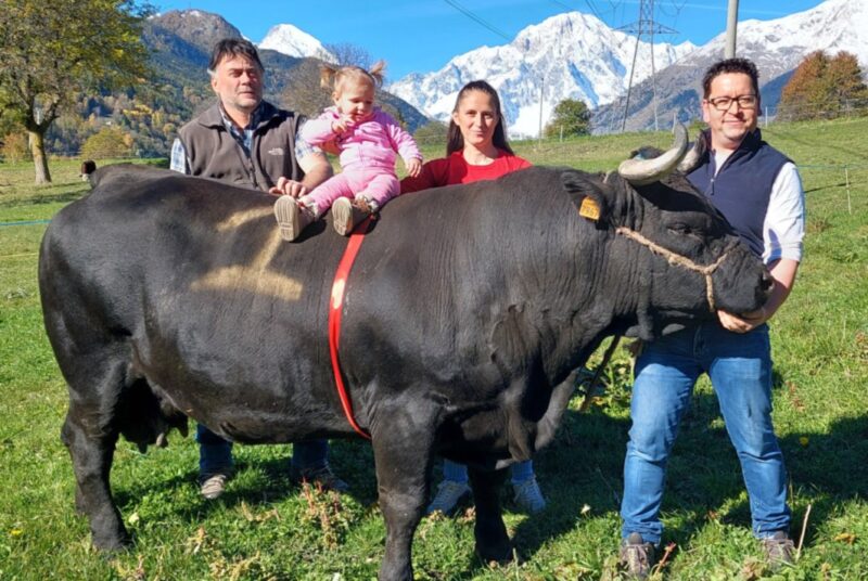 Suisse con, da sinistra, Ymac Frassy, la piccola Myriam, Daniela Joltea e Christopher Letey